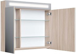 Iddis Зеркальный шкаф Mirro 80 ясень шимо – фотография-3